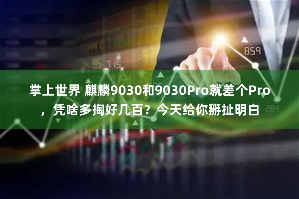 掌上世界 麒麟9030和9030Pro就差个Pro，凭啥多掏好几百？今天给你掰扯明白