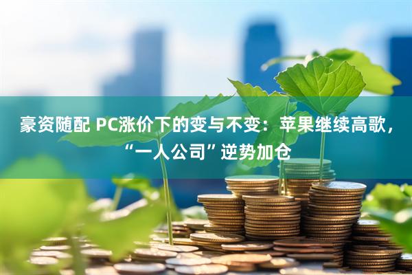 豪资随配 PC涨价下的变与不变:苹果继续高歌,“一人公司”逆势加仓