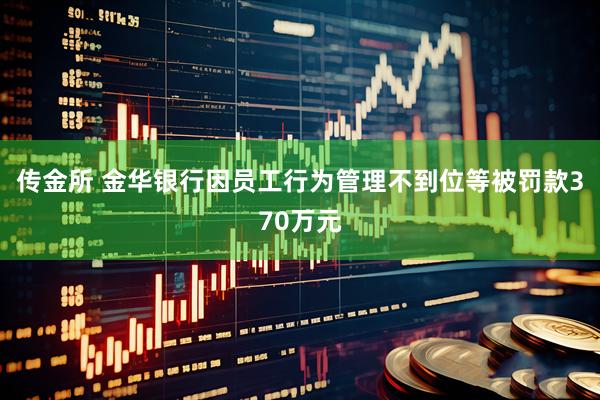 传金所 金华银行因员工行为管理不到位等被罚款370万元