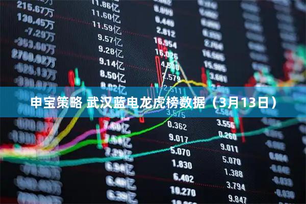 申宝策略 武汉蓝电龙虎榜数据（3月13日）
