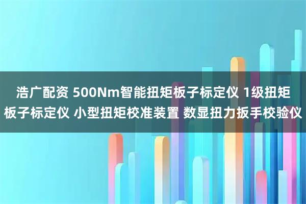浩广配资 500Nm智能扭矩板子标定仪 1级扭矩板子标定仪 小型扭矩校准装置 数显扭力扳手校验仪