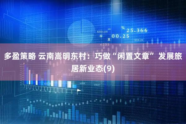 多盈策略 云南嵩明东村：巧做“闲置文章” 发展旅居新业态(9)