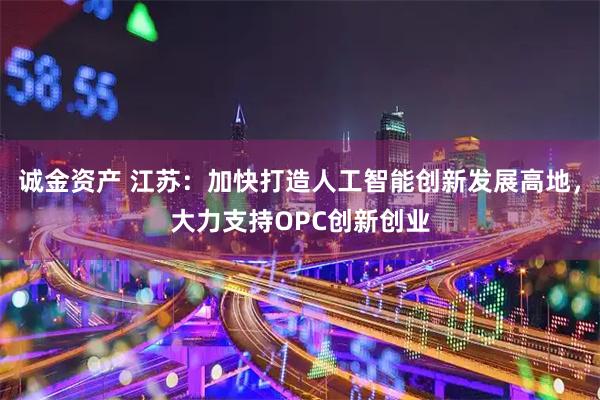 诚金资产 江苏：加快打造人工智能创新发展高地，大力支持OPC创新创业