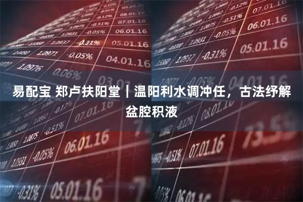 易配宝 郑卢扶阳堂｜温阳利水调冲任，古法纾解盆腔积液